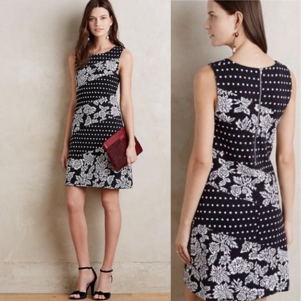 Anthropologie Maeve Effemy Dress Floral Jacquard Size Medium Sleeveless Bohemian